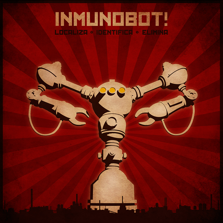 Inmunobot! retro robot poster design