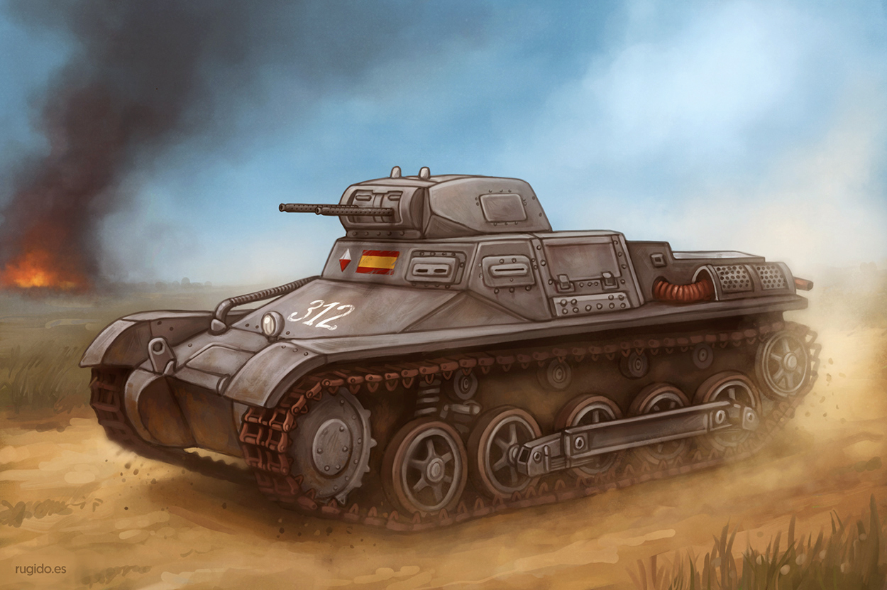 Panzer I Ausf.B del Bando Nacional en la Guerra Civil Española
