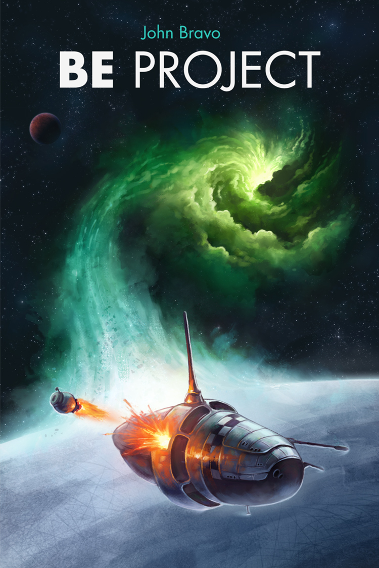 Science fiction space art cover illustration