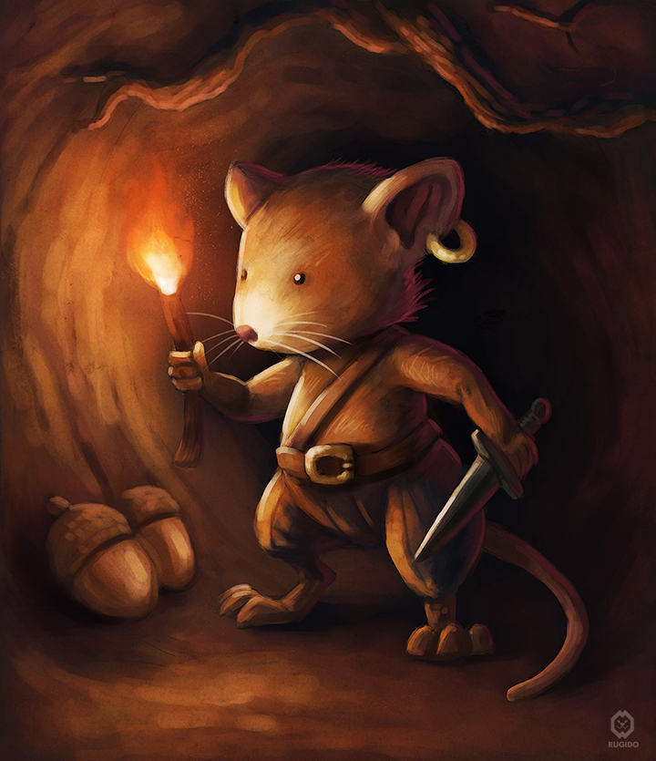 «Pirate mice» fantasy children illustration