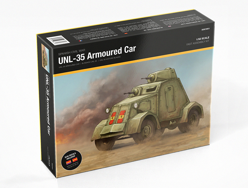UNL-35 model kit packaging